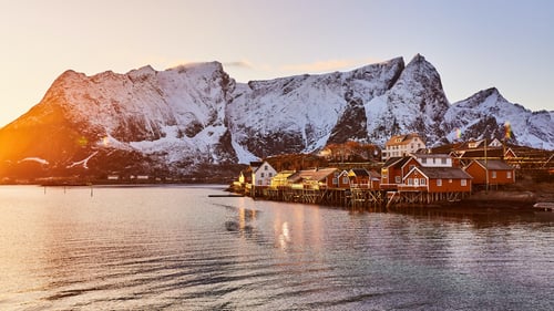 Reine in Lofoten Eilanden Noorwegen