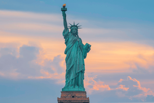 Het iconische Vrijheidsbeeld in New York