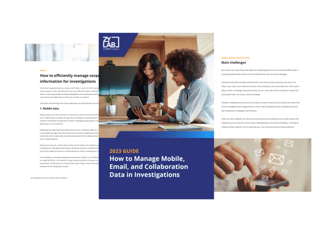 2023 Guide: How to Manage Mobile, Email, and Collaboration Data in Investigations