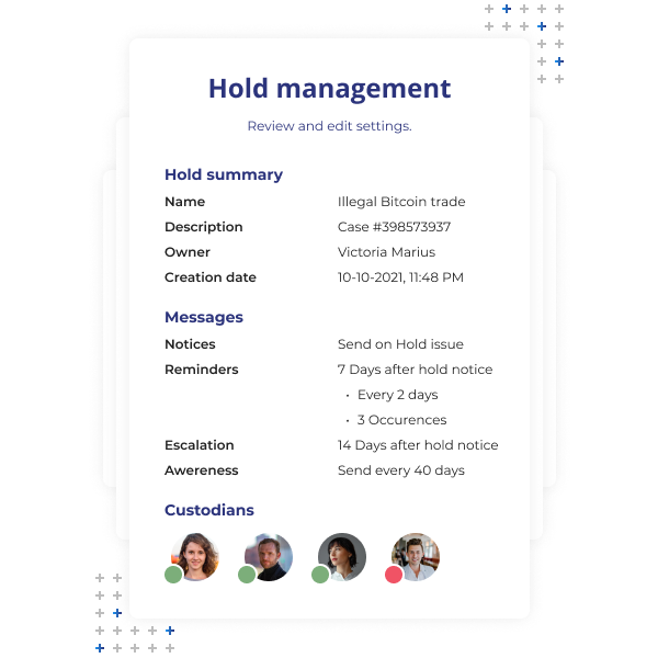 Legal Hold Management And Reporting